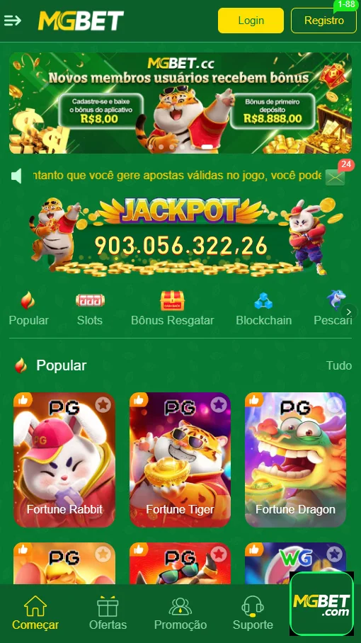 Jogador acessando cassino online em dispositivo móvel